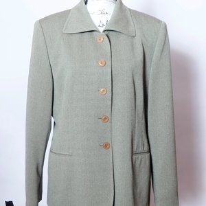 Aldofo Suit, Light Green, Size 14, 80's Vintage